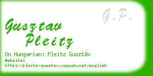 gusztav pleitz business card